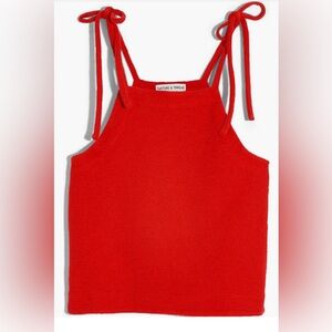 Madewell Texture & Thread Tie Shoulder Tank Top S